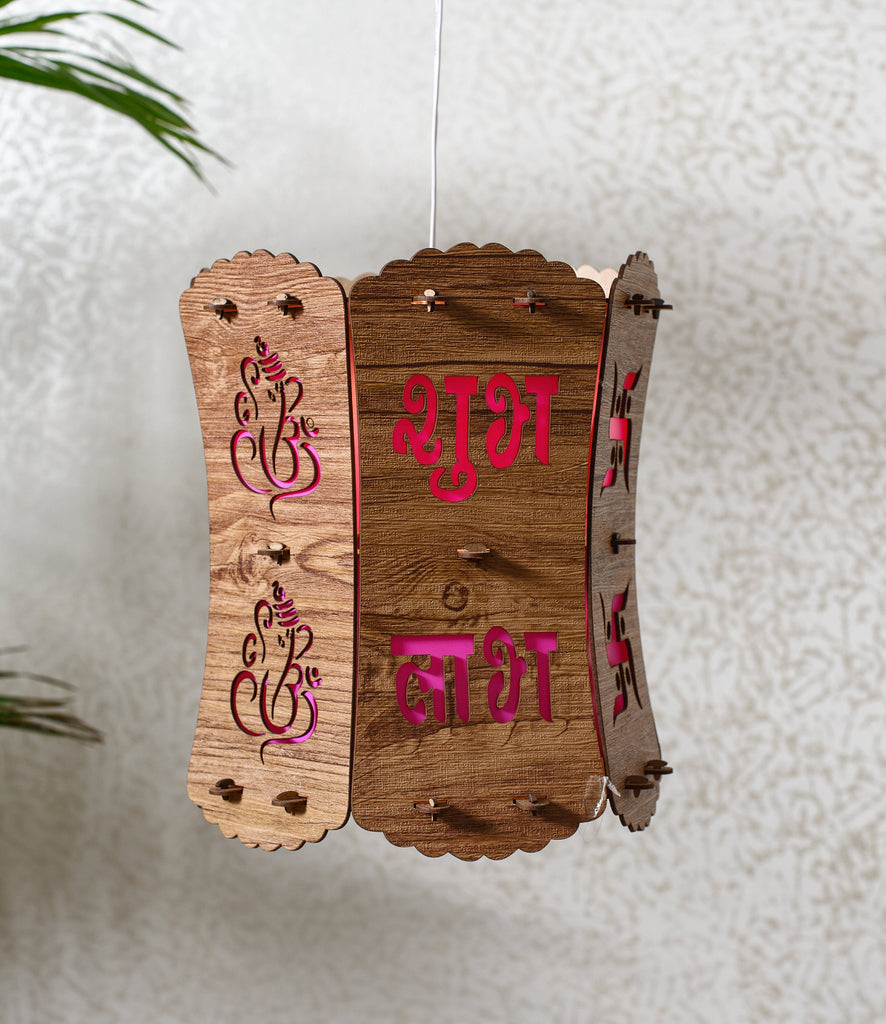 Jumbo Wooden Lamp With Light (a5) - Raj Bhai