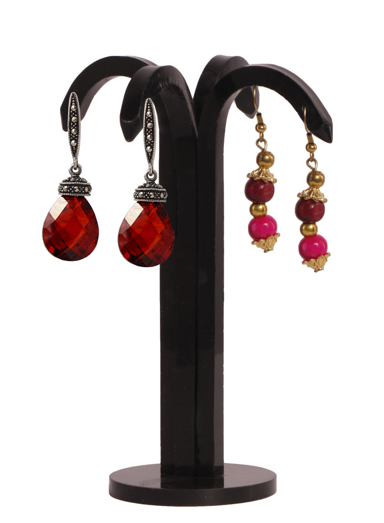 Acrylic Earring Stand | Black Color | For 2Pair