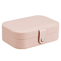 Jewellery Organiser PU Leather Zipper Portable Storage Box Case with Dividers Container for Rings, Earrings, Necklace Home Organizer