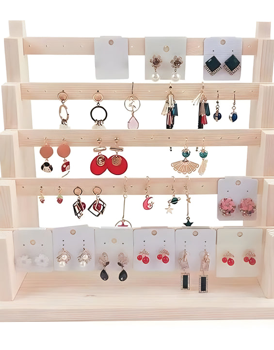 WOODEN EARRING STAND