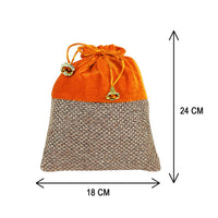 Velvet & Jute Potli bag (Pack Of 25 pcs)