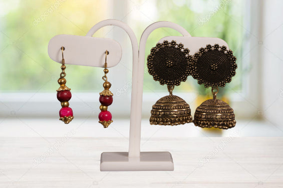ACRYLIC EARRING STAND (Pack Of 10Pcs)