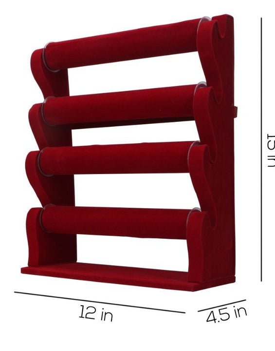 4 ROLL VELVET BANGLE STAND