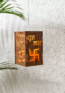 Wooden Ceiling/ Hanging Lamp with 2 LED Lights ✨💥